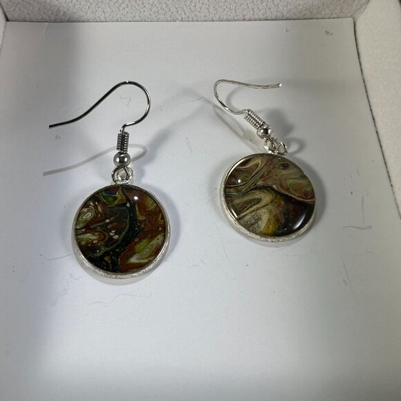 Jewelry - Handcrafted Abstract Swirl Drop Earrings Silver-Tone Finish Lightweight For Wome